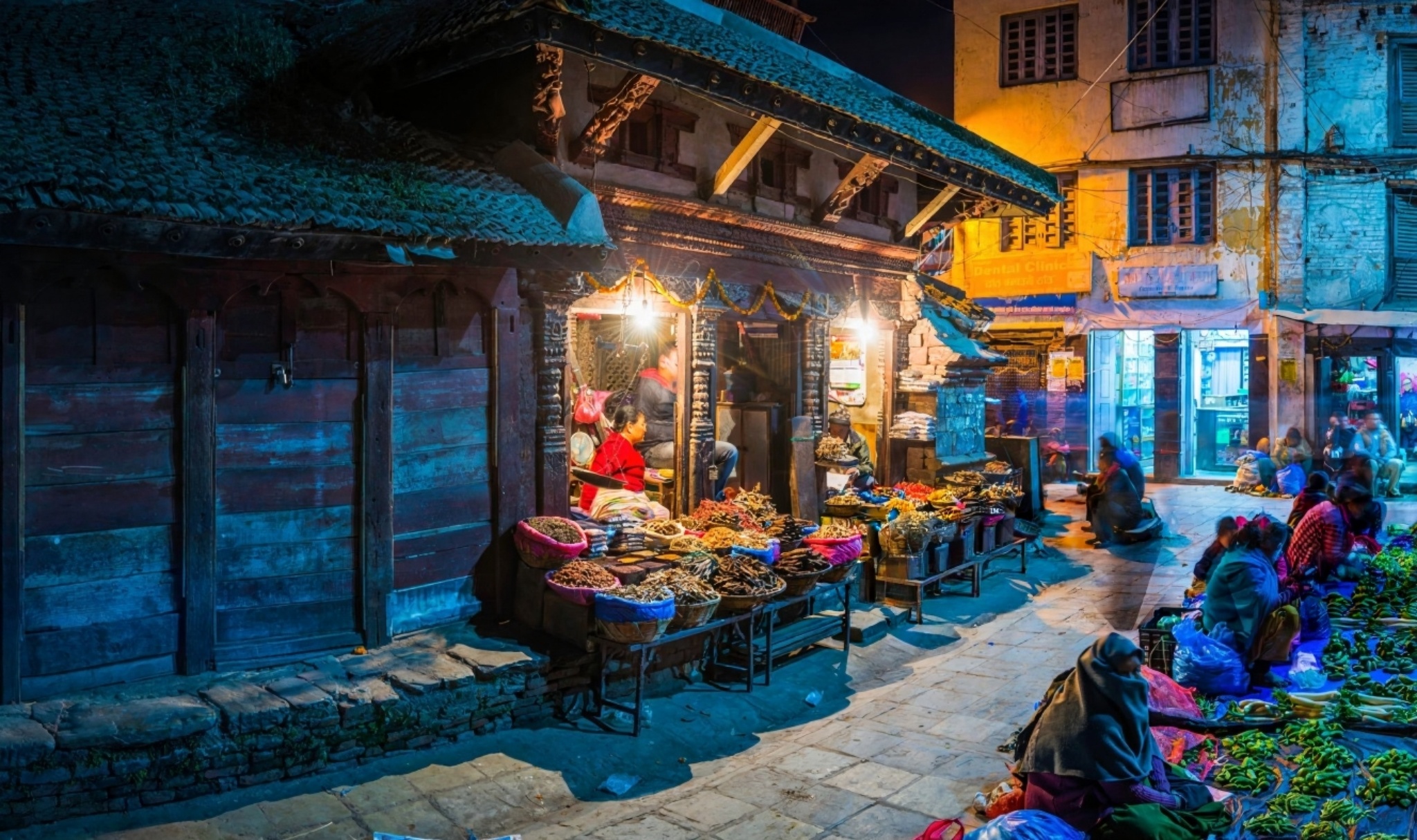 Locals selling products